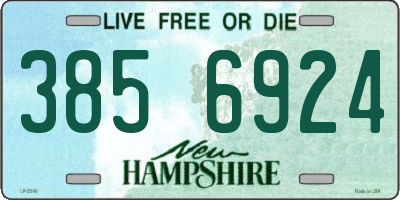 NH license plate 3856924