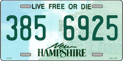 NH license plate 3856925