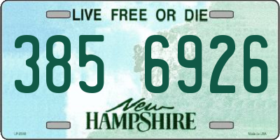 NH license plate 3856926