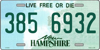 NH license plate 3856932