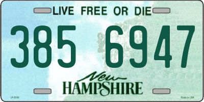 NH license plate 3856947