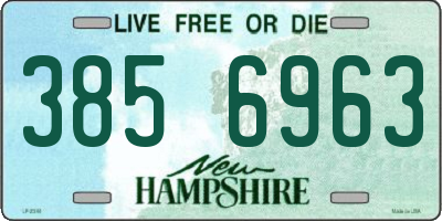 NH license plate 3856963