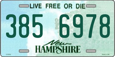 NH license plate 3856978