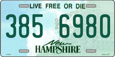 NH license plate 3856980