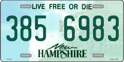 NH license plate 3856983