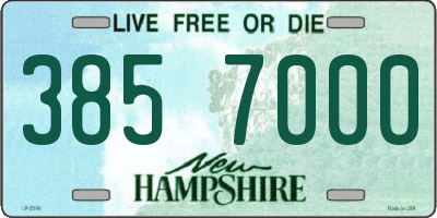 NH license plate 3857000