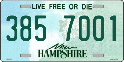 NH license plate 3857001