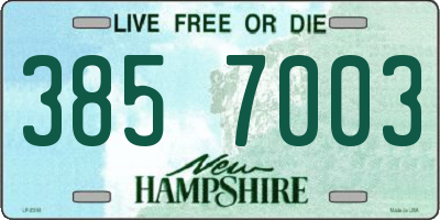 NH license plate 3857003