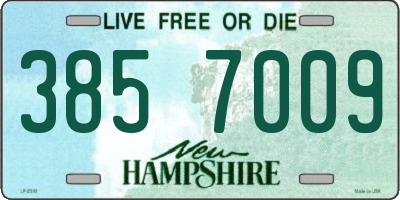 NH license plate 3857009