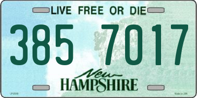 NH license plate 3857017
