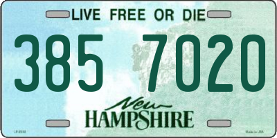 NH license plate 3857020