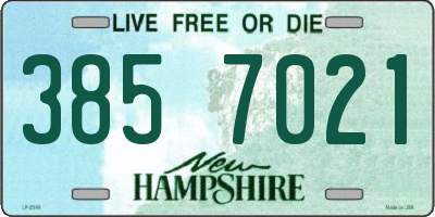 NH license plate 3857021