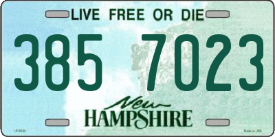 NH license plate 3857023