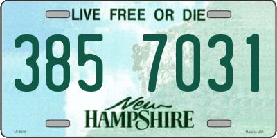 NH license plate 3857031