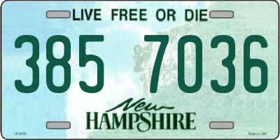 NH license plate 3857036