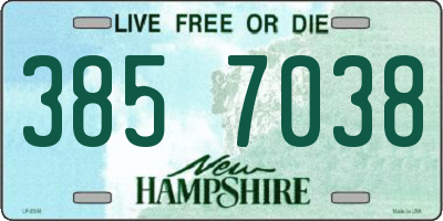 NH license plate 3857038