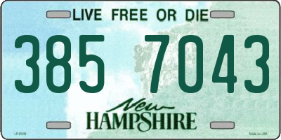 NH license plate 3857043