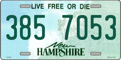 NH license plate 3857053