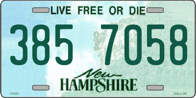 NH license plate 3857058