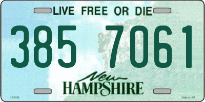 NH license plate 3857061