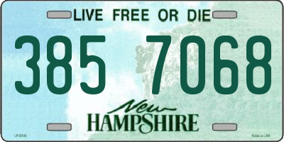 NH license plate 3857068