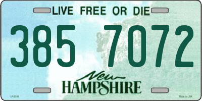 NH license plate 3857072