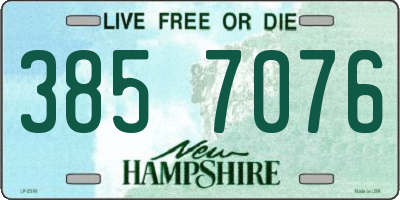 NH license plate 3857076