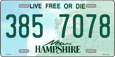 NH license plate 3857078