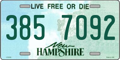 NH license plate 3857092