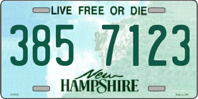 NH license plate 3857123