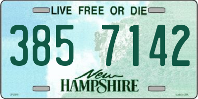 NH license plate 3857142