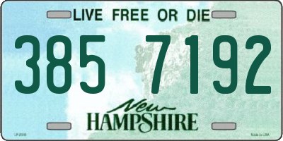 NH license plate 3857192