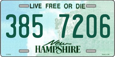 NH license plate 3857206