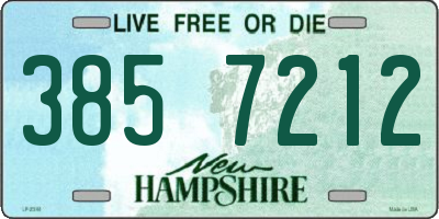 NH license plate 3857212