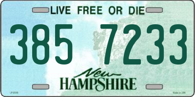 NH license plate 3857233