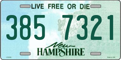 NH license plate 3857321