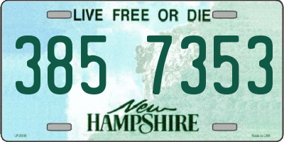 NH license plate 3857353