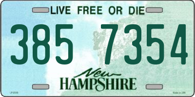 NH license plate 3857354