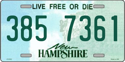 NH license plate 3857361