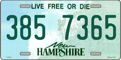 NH license plate 3857365