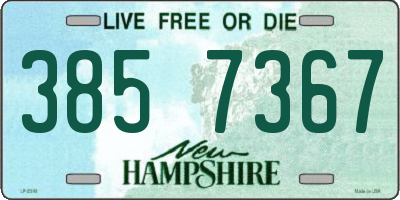 NH license plate 3857367