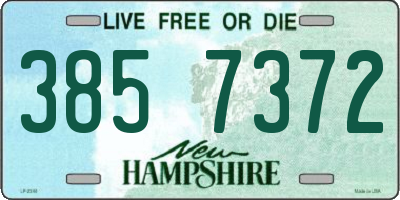 NH license plate 3857372