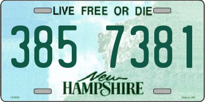 NH license plate 3857381