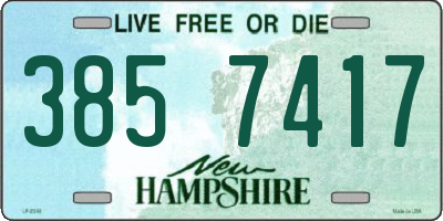 NH license plate 3857417