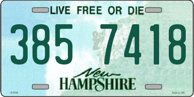 NH license plate 3857418