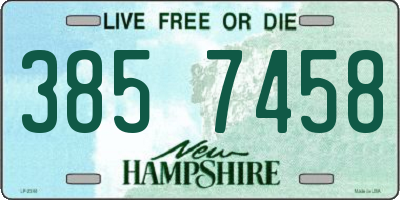 NH license plate 3857458