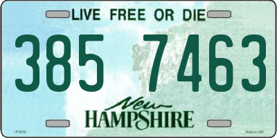 NH license plate 3857463