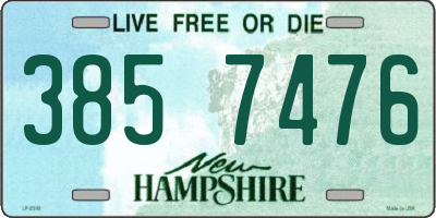 NH license plate 3857476