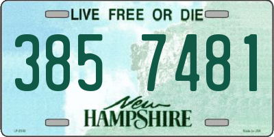 NH license plate 3857481