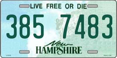 NH license plate 3857483